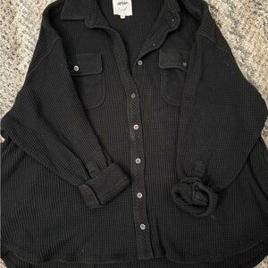 Aerie LumberJane Waffle Knit Button-Up